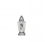 Candle Grave, clear glass, silver, praying Mary, 40 h, 110 g, 30 cm, for grave