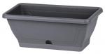 Flower Pot Strend Pro ECONOMY, rectangular, 80cm, 16 lit, saucer,  anthracite