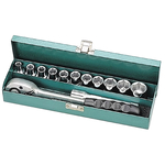 Tool and socket wrench set 13 pcs, 1/2" (8-22mm)