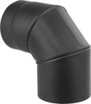 Smoke pipe elbow HS 090/200/2,0 mm, chimney elbow for connecting flue pipes