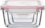 Container MagicHome, set of 3 pcs, glass, glass, rectangular, with lid, 400/900/1900 ml