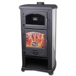 Stove Thalia Cucina, grey, 12 kW, 120 cm, cast iron/chamotte