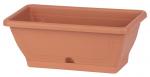 Flower Pot Strend Pro ECONOMY, rectangular, 60cm, 11 lit, saucer,  terracotta