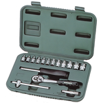 Tool and socket wrench set 16 pcs Honiton, 1/4 (4-13mm)