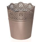 Flower pot LACE 140 mm, mocca