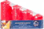Candle MagicHome, Christmas, Advent, red, 48 mm 60/80/100/120 mm, pack. 4 pcs