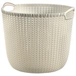 Laundry basket Curver® KNIT 3673 30L, white, 40x39x33 cm