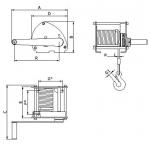 Winch Brano LN 0.5 t, with rope