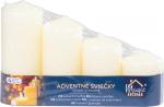 Candle MagicHome, Christmas, Advent, cream, 48 mm 60/80/100/120 mm, pack. 4 pcs