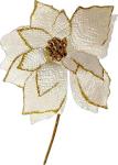 Kvet MagicHome Vianoce, Poinssetia, biela, stonka, veľkosť kvetu: 35 cm
