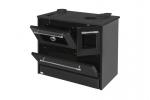 Stove 701-G OMEGA Kuzine, with glass, black, left outlet