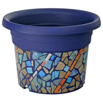 Flower pot 30x21cm ICS DECORA, blue