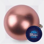 Ball MagicHome, 1 pc, 15 cm, pink, for Christmas tree