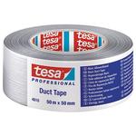 Tape tesa® BASIC Duct Tape, silver, textile, 50 mm, L-50 m