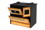 Stove 701-G OMEGA Kuzine, with glass, cappuccino, left outlet