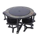 2ND CLASS Grill and Fire Pit Strend Pro Grill, metal, 4 chairs, 3 in 1, 105x75 cm, charcoal, garden