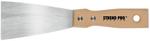 Putty knives Strend Pro Premium S295, 080x1,2 mm, INOX, beech handle