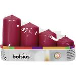 Candle Bolsius Pillar Advent, burgundy, 48 mm 60/80/100/120 mm, pack. 4 pcs