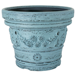 Flower decoration DECORA 390/310 mm, Ocean Blue, 19 lit