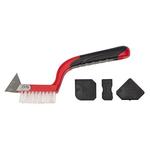 Grout, Corner cleaning and finishing kit with brush