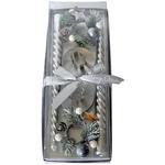 Candle MagicHome SC5598, height 28 cm, 2 pcs, silver, base