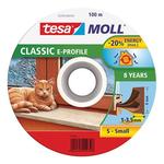 Door seal tesamoll® profile E, 9 mm, brown, 100 m