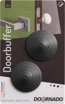 Handle stopper DOORBUFFER, self-adhesive, wall stop, plastic, behind the door, dark gray, pack. 2 pc