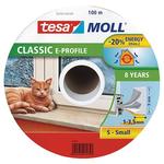 Door seal tesamoll® profile E, 9 mm, white, 100 m