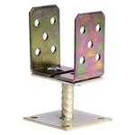 Pole base with stand ASU1, 070-110 mm, galvanized