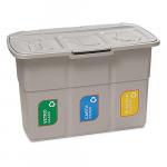 Recycling bins DEAhome ECOPAT 3x 25 lit, grey