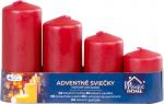 Candle MagicHome, Christmas, Advent, burgundy, 48 mm 60/80/100/120 mm, pack. 4 pcs