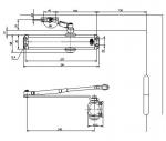 Door closer Brano P100/14 • pinion, SB