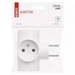 Socket EMOS P0024N, branching, white, 3× 2P + PE, 250V/16A max.3680W