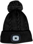 Hat Strend Pro Damon black, L, 4x SMD LED, 60 lm, with pompom, WINTER
