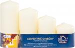 Candle MagicHome, Christmas, Advent, cream, 48 mm 60/80/100/120 mm, pack. 4 pcs