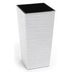 Flower pot FINEZJA DŁUTO, 250x250x465 mm, white