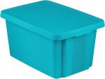 Box Curver® ESSENTIALS 45L, with lid, turquoise, 57x40x30 cm