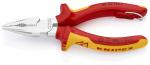 Klieste KNIPEX 08 26 145 T, 145 mm, uzke, ploche, kombinované, CrV, VDE