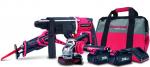 Set Worcraft WSET-08, S20Li hammer, tail saw, angle grinder, charger, 2x battery + bag