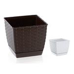 Rotan flover pot square 250mm 8.2lit. Rattola, brown