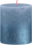 Candle Bolsius Rustic, cylindrical, Christmas, Sunset Sky Blue+ Blue, 80/68 mm