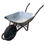 Wheelbarrow metal 60 lit. (inflatable wheel)
galvanized container / black frame