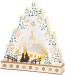 Decoration MagicHome Christmas, Village with church, LED, MDF, 30x7x33.5 cm
