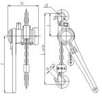 Jack Brano Z 310 3,2t, 3.0 m, link chain