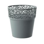 Flower pot NATURO 145, silver
