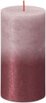 Candle Bolsius Rustic, cylindrical, Christmas, Sunset Ash Rose+ Red, 130/68 mm