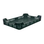 Multipurpose basket M05, 10 lit., max. 5 kg, 600x400x97 cm, perfored sides, green, PE