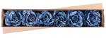Kvet MagicHome, pivónia s listom, modrá, stonka, veľkosť kvetu: 12 cm, dĺžka kvetu: 23 cm, bal. 6 ks