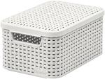 Laundry basket Curver® STYLE2 LID S, cream, 29x20x14 cm, with lid