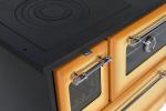 Stove 701-G OMEGA Kuzine, with glass, cappuccino, right outlet